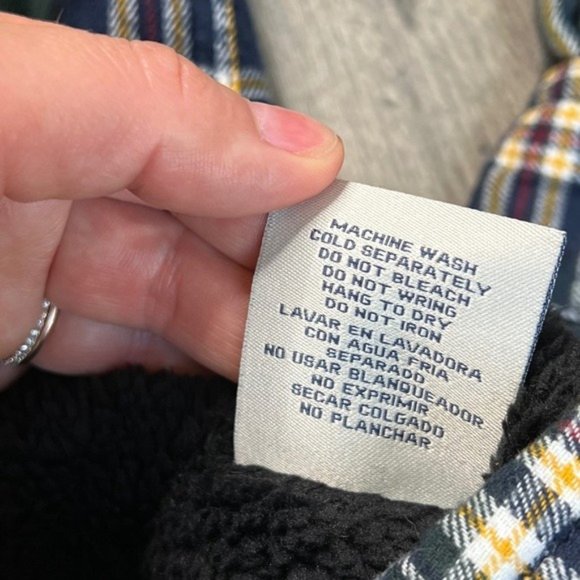 Boston Traders NWT Women's Size XL Oversized Green Plaid Sherpa Lined Shacket - Picture 8 of 10